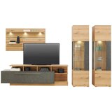 Mömax Vitrina Limit, Barva Hrasta, Temno Siva | Shoptok.si