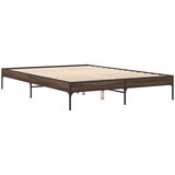 Okvir za krevet smeđi hrast 150x200cm konstruirano drvo i metal | shoptok.hr