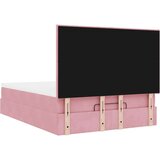  Otomanska postelja z vzmetnicami roza 140x190cm žamet, (22053320) | Shoptok.si