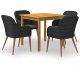  5-dijelni vrtni blagovaonski set crni | shoptok.hr