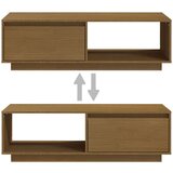 vidaXL Klubska mizica medeno rjava 110x50x33,5 cm trdna borovina | Shoptok.si