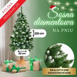  Umjetno božićno drvce – Dijamantni bor na panju 220 cm | shoptok.hr