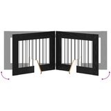  Vrata za pse s postoljem 2 pcs Crni hrast 80 x 60 cm | Eponuda.ba