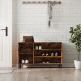  The Living Store Omarica za čevlje dimljeni hrast 102x36x60 cm inženirski les - Omarica Za Čevlje, (21453509) Cene