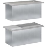  Vrtna posuda za sadnju s LED svjetlom 2 kom. Srebrna - Pocinčani čelik 30 x 60 x 30 cm 2 | shoptok.hr