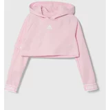 Adidas Otroški pulover roza barva, s kapuco