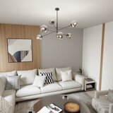  Luster na šipci LINEAR 6xE14/10W/230V crna/siva | Eponuda.com