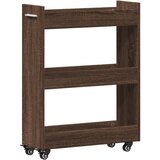  The Living Store Omarica s kolesi rjavi hrast 60x22x79 cm inženirski les - Omarica, (21498664) | Shoptok.si