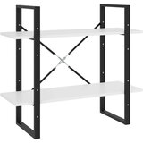 vidaXL ormarić za knjige s 2 razine bijeli 80 x 30 x 70 cm od iverice | shoptok.hr