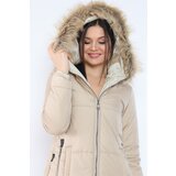 Dewberry Z6668 WOMEN'S COAT-BEIGE | shoptok.hr