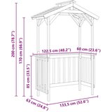 Nadstrešnica za roštilj 133,5 x 63 x 200 cm | shoptok.hr