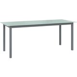 In vrtni stol svjetlosivi 190 x 90 x 74 cm od aluminija i stakla Cijene