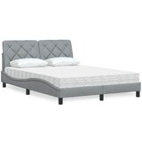 vidaXL Krevet s madracem svjetlosivi 140x200 cm od tkanine Cijene