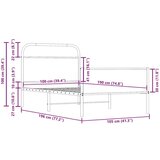  Posteljni okvir brez vzmetnice 100x190 cm sonoma hrast inž. les, (21610327) | Shoptok.si