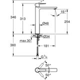 Grohe enoročna armatura za umivalnik LINEARE brez zgornjega dela sifona (23405DC1) - supersteel | Shoptok.si
