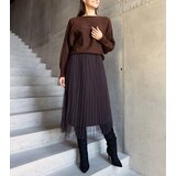 Gemre Brown set sweater and dress with tulle Sorenla | shoptok.hr