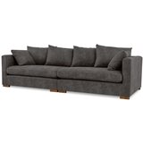 Scandic Antracitno siva sedežna garnitura iz umetnega usnja 266 cm Hamburg – | Shoptok.si