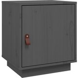The Living Store Nočna omarica siva 40x34x45 cm trdna borovina - Nočna Omarica, (21420870) | Shoptok.si
