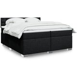 vidaXL Krevet s oprugama i madracem crni 200x200 cm od tkanine | shoptok.hr