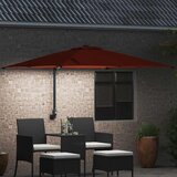  Vrtni suncobran S LED lampica Terakota 248,5 x 247,5 x 160 cm | Eponuda.ba