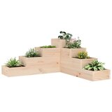 vidaXL Vrtna korita s 4 nadstropji 80,5x79x36 cm trdna borovina Cene