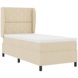  Krevet s opruga kutije s uzglavljem Krema 90 x 200 cm tkanina | shoptok.hr