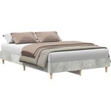 vidaXL Krevetni Okvir Betonska Siva Drvo, Finiš poput Betona 120 x 190 cm | shoptok.hr