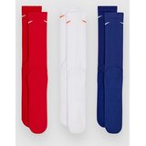 Nike Športne nogavice 'Everyday Plus' temno modra / neonsko oranžna / rdeča / bela | Shoptok.si