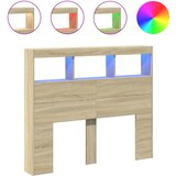Maison Chic posteljno vzglavje - vzglavna omarica - nočna omarica led sonoma hrast 120x17x102 cm, (21704928) Cene