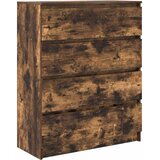  Komoda boja dimljenog hrasta 80x35x99 cm konstruirano drvo | shoptok.hr