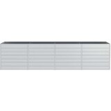 vidaXL Visoka greda 320x80x77 cm pocinkano jeklo srebrna | Shoptok.si