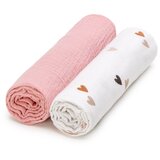 T-TOMI BIO Muslin Diapers platnene pelene Love 65 x 65 cm 2 kom Cijene