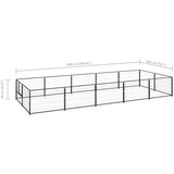  Kavez za pse crni 10 m² čelični | shoptok.hr