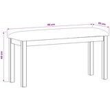  Klupa za blagovanje 95 x 32 x 45 cm Čvrsto Hrastovo Drvo Siva | shoptok.hr