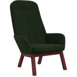 vidaXL Stol za sproščanje temno zelen žamet, (20934702) | Shoptok.si