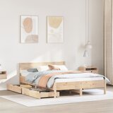 vidaXL Posteljni okvir brez vzmetnice 120x190 cm trdna borovina Cene