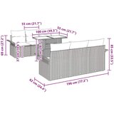  Sjedeća garnitura za vrt 7 kom. Crna poliratan 100 x 55 x 73 cm | Shoptok.si