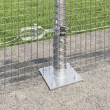 vidaXL Komplet stebrov za ograjo Komplet 2 Pocinkano jeklo 10 x 0.5 m | Shoptok.si