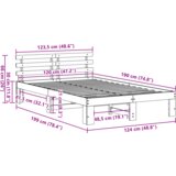  Okvir kreveta od bora Boja voska Čvrsto drvo 120 x 190 cm | shoptok.hr