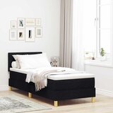 LED Box Spring Krevet s jastukom Crna 80 x 200 cm tkanina | shoptok.hr