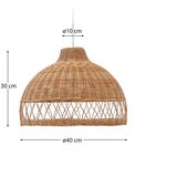 Kave Home Sjenilo od ratana u prirodnoj boji ø 40 cm Loura – | shoptok.hr