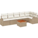 vidaXL 7-dijelni vrtni sofa set s jastučićima bež poli ratan akacija | shoptok.hr