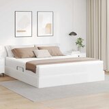  Krevet s madracem i skladištem Bijelo 160 x 200 cm Lažna koža | shoptok.hr