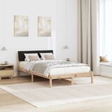  Okvir kreveta Smeđa i crna 120 x 190 cm Masivna borovina | Eponuda.com
