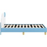  Krevet za djecu s uzglavljem s uzglavljem Plava 80 x 160 cm PU | shoptok.hr