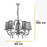 Lesnina XXXL LESTENEC DELIA 68/68/100 cm E14 | Shoptok.si
