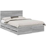  Krevetna konstrukcija Siva Sonoma 150 x 200 cm Inženjersko Drvo | shoptok.hr