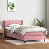 Box spring krevet s madracem ružičasti 80 x 220 cm baršunasti | shoptok.hr