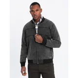 Ombre Men's denim jacket katana with cargo pockets and hood