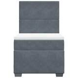  Box spring krevet s madracem tamnosivi 90x200 cm baršunasti | shoptok.hr